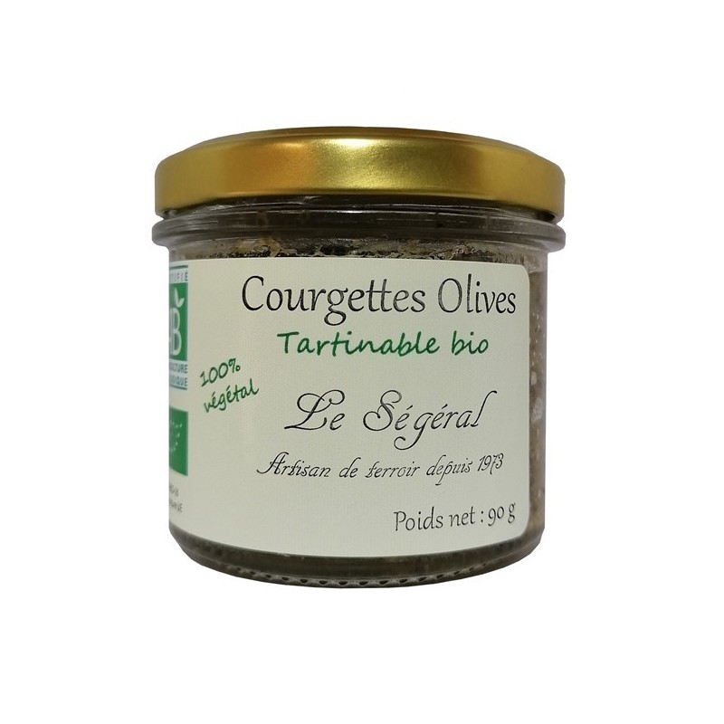 Tartinable Courgettes Olives Bio 90g artisanal