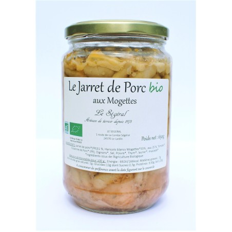 Jarret de Porc aux Mogettes Bio 700g artisanal