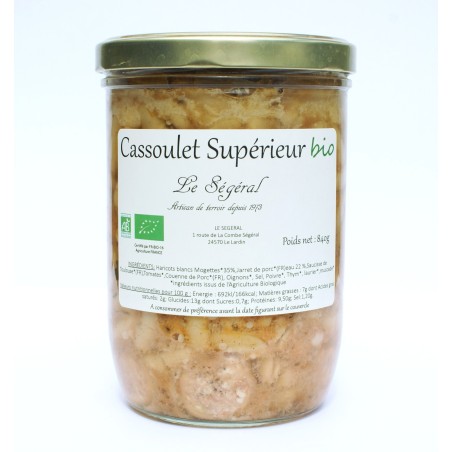 Cassoulet Supérieur Bio 840g artisanal