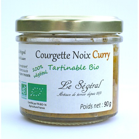 Tartinable Courgettes Noix au Curry Bio 90g artisanal