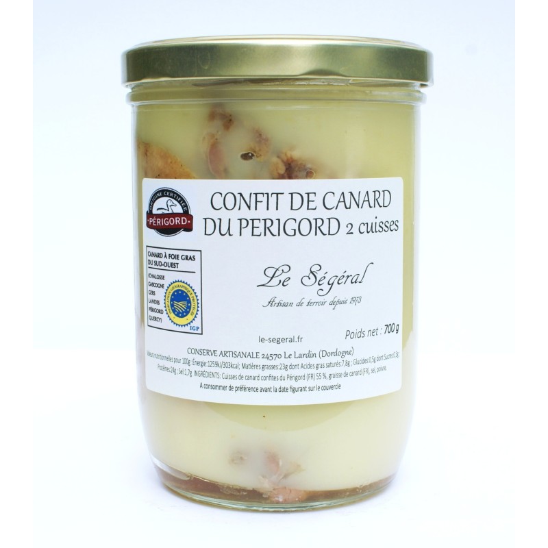 Confit de Canard du Périgord 2 Cuisses artisanal